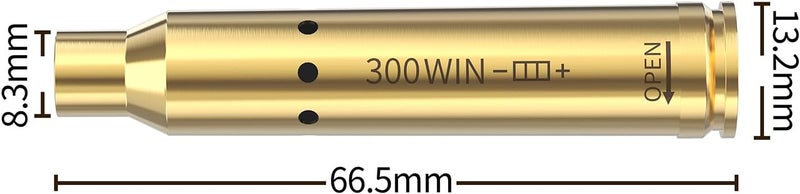 Tipfun Bore Sight Cal 223 5.56mm /300 Win Mag/22LR /9mm/6.5 Grendel /.338 Lapua/30-30 Red Dot Boresighter with Batteries - Image 5